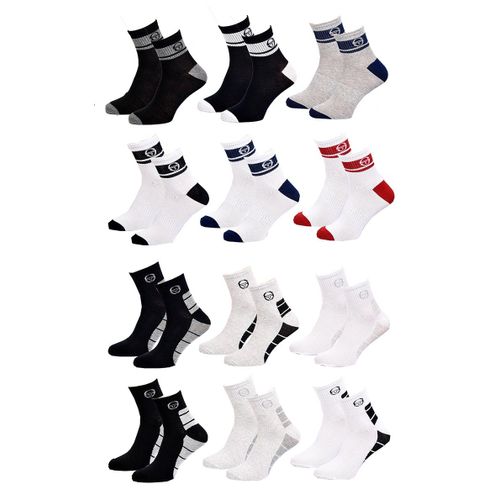 Chaussettes Homme Sergio Tacchini Socquettes Quarter Pack De 12 Paires Quarter Surprise Tacchini