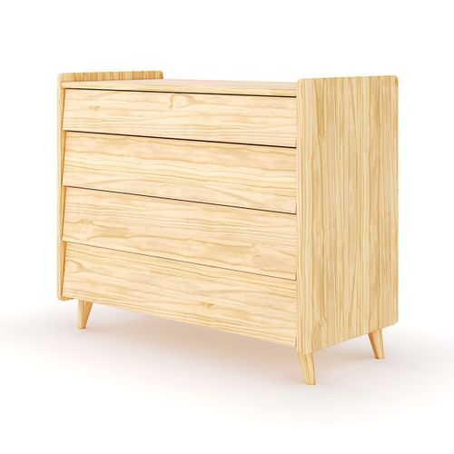 Commode 4 Tiroirs Bois Massif