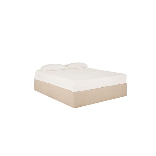 Canapé Tapissé Beige Pour Les Matelas 180x200cm