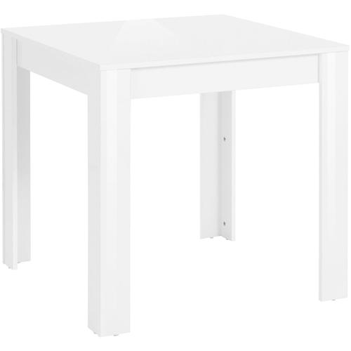 Table À Manger En Mélaminé Blanc 4 Personnes L80