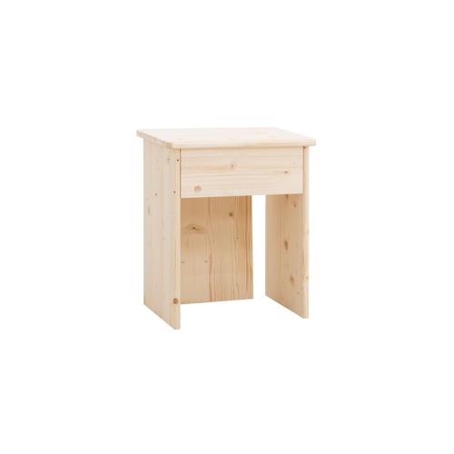 Table De Chevet En Bois Beige 50x42cm