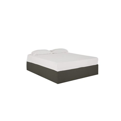 Canapé Tapissé Gris Foncé Pour Les Matelas 90x200cm
