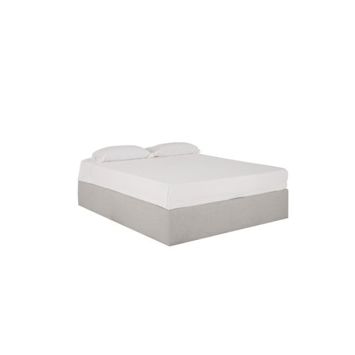 Canapé Tapissé Gris Clair Pour Les Matelas 90x200cm