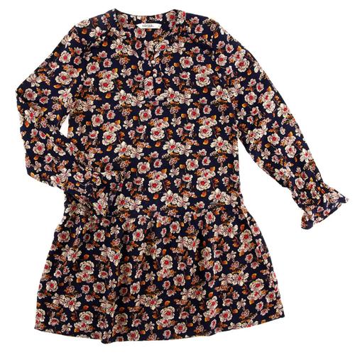 Robe Teo Imprimé Fleuri Marine/Multicolore