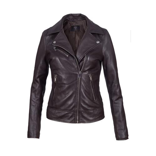 Veste En Cuir Perfecto Lacey Marron