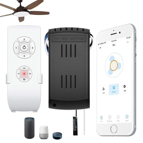 Wifi Ewelink Ventilateur Plafonnier Pilote Controleur Télécommande Sans Fil Timing Application Mobile Télécommande Commutateur Fonctionne Avec Alexa, Google Home 433 Mhz