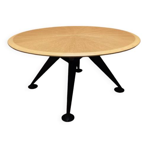 Table Ronde En Bois Et Mtal Quadripode Bois