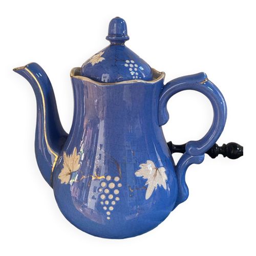 Cafetire En Faence Sarreguemines Ancienne Bleu