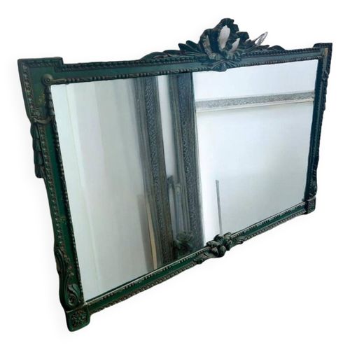Miroir baroque vert vintage vert