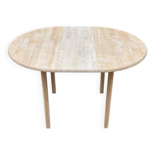 Table Manger Ronde Et Extensible Ovale Rnove En Bois Massif Bois