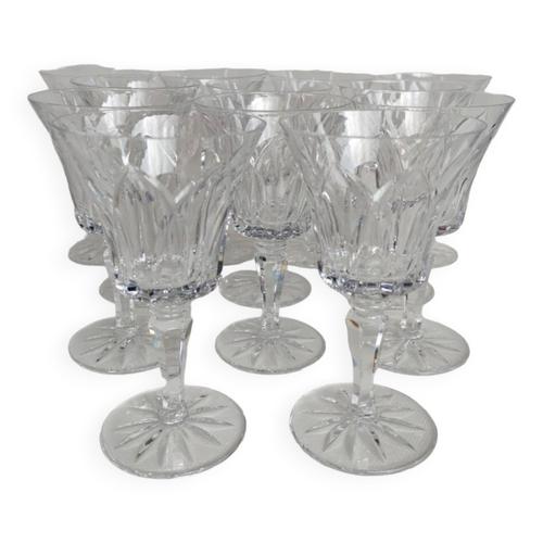 12 Grands Verres En Cristal De Saint Louis Modle Camargue Annes 70 Transparent