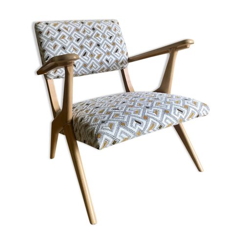 Fauteuil Vintage Restaur Bois