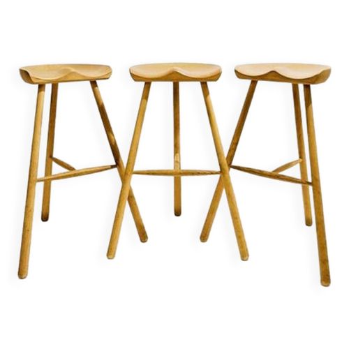 3 Bar Stools By Lars Werner Form Amp Refine  Denmark 2000s Bois