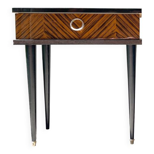 Table De Chevet Vintage En Formica 1960 Marron