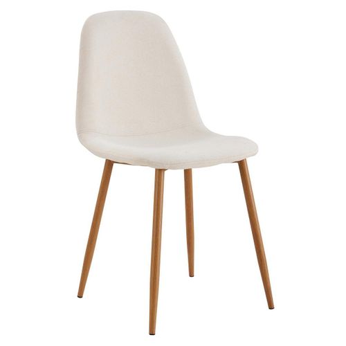 Chaise Poésie Pieds Métal Imitation Bois