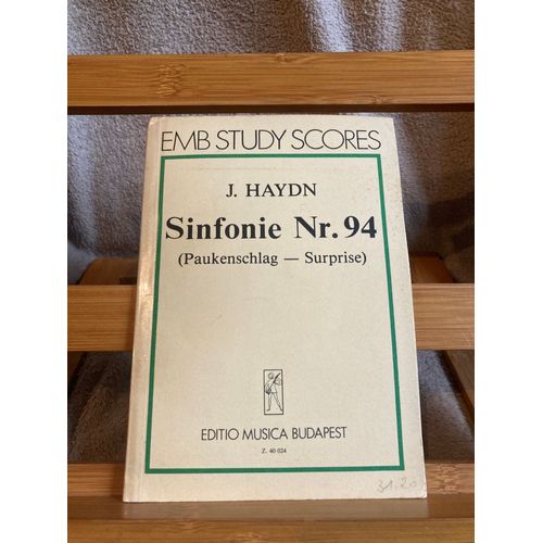 Joseph Haydn Symphonie N°94 La Surprise Partition Orchestre Emb Z. 40024