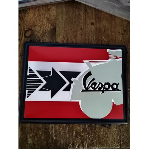 Plaque publicitaire Vespa style vintage retro jamais utilisé 20x30cm déco