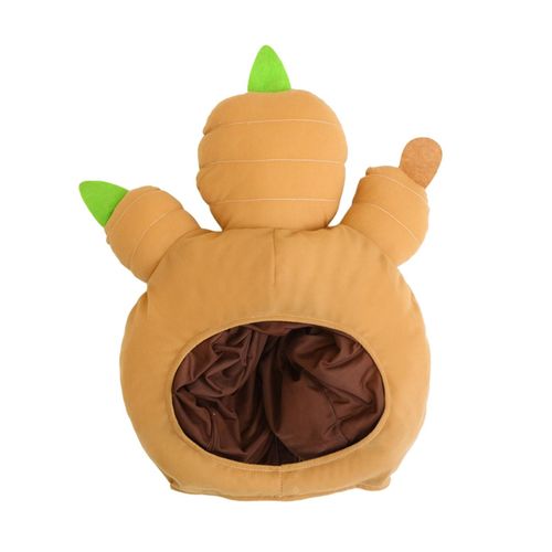 Cartoon Headgear Cute Soft Ginger Plush Hat Holiday Performance Headwear Photography Cosplay Props Halloween Costume Accessories