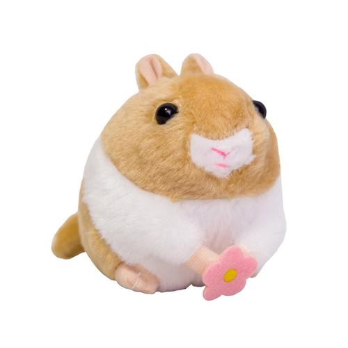 Plush Doll Simulation Hamster Pull Back Design Gift Pulling Tail Ring Vibrate Toy For Kids Kaesi