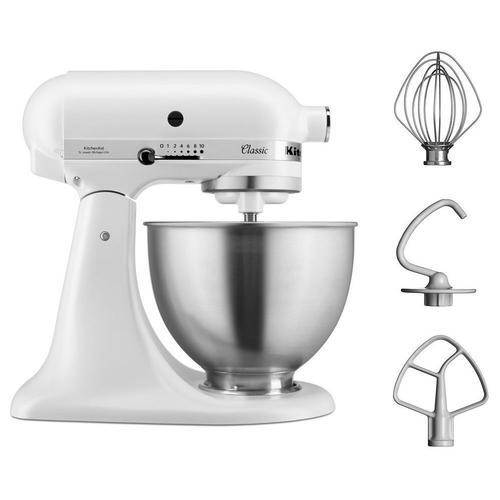 KitchenAid Classic 5K45SSEFW - Robot pâtissier - 275 Watt - Blanc mat