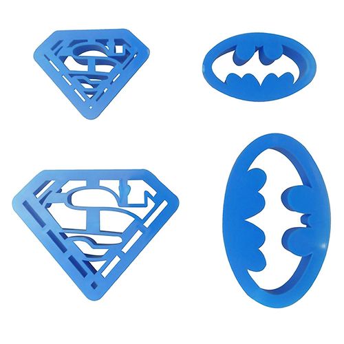 4 Pcs Mini Batman-Forme Couleur Unie En Plastique Moule Emporte-pièce pour la Maison KAESI