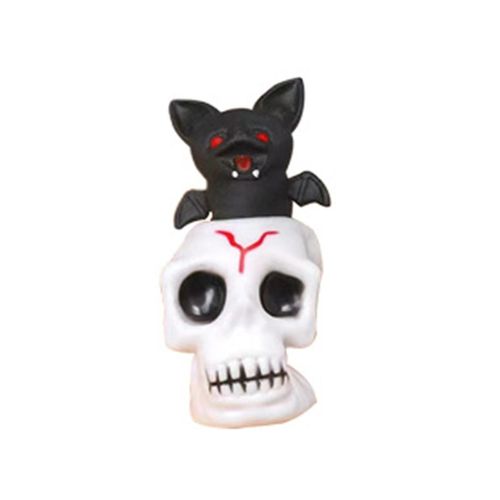 Halloween Decompression Toys Flexible Quick Recovery Soft Plastic Stress Relief Cute And Funny Spoof Toys Creative Halloween Trick Toy Skull Squeeze F