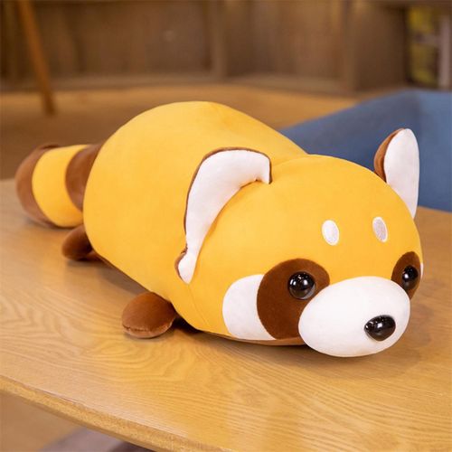 60cm Raccoon Plush Toy Lovely Hugging Pillow Sofa Ornament Soft Brown Bear Stuffed Animal Doll Birthday Gift