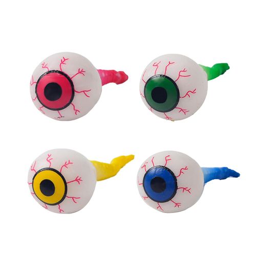 Anti-Stress Toy Quick Recovery Stress Relief Flexible Tpr Horror Halloween Spoof Toys Soft Squeezing Eyeball Ball Vent Toy Decompression Toy For Kids