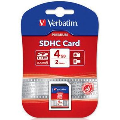 Verbatim - Carte mémoire flash - 4 Go - Class 10 - SDHC