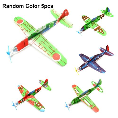 5 Pcs Bricolage À La Main Jeter Planeur Volant Mousse Avion Avions Modèle Enfants Jouet Cadeau