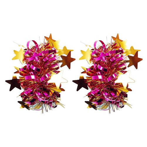 2pcs Kids Dance Wrist Flower Star Decor Bright Colors Elastic Rubber Band Wristband Children Performance Party Wear Accessory