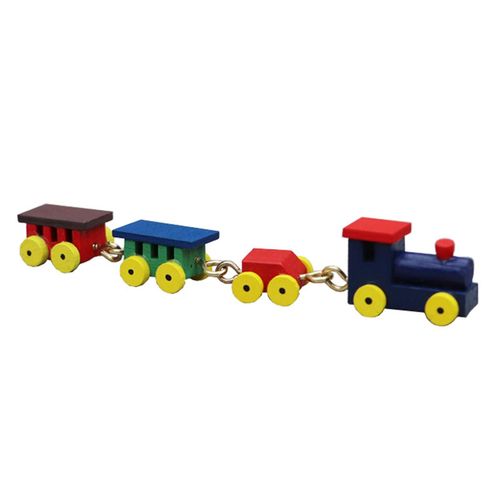 01 :12 Petit Train Jouet Mini Tridimensionnel Réaliste Haute Réduction Décorer Bois Maison De Poupée Enfants Jouets Petit Train Micro Paysage