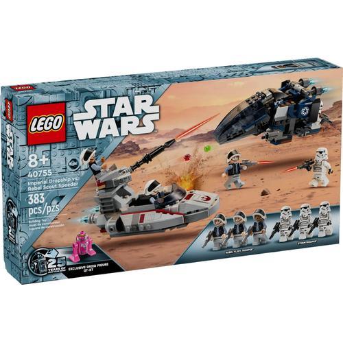 Lego Star Wars - Le Vaisseau De Transport Impérial Contre Le Speeder Des Éclaireurs Rebelles - 40755