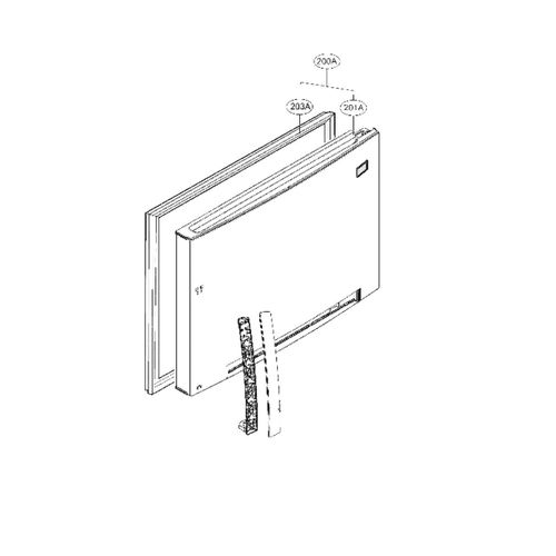 Portillon de freezer (repère 200A) Réfrigérateur congélateur (ADC73626181 LG)