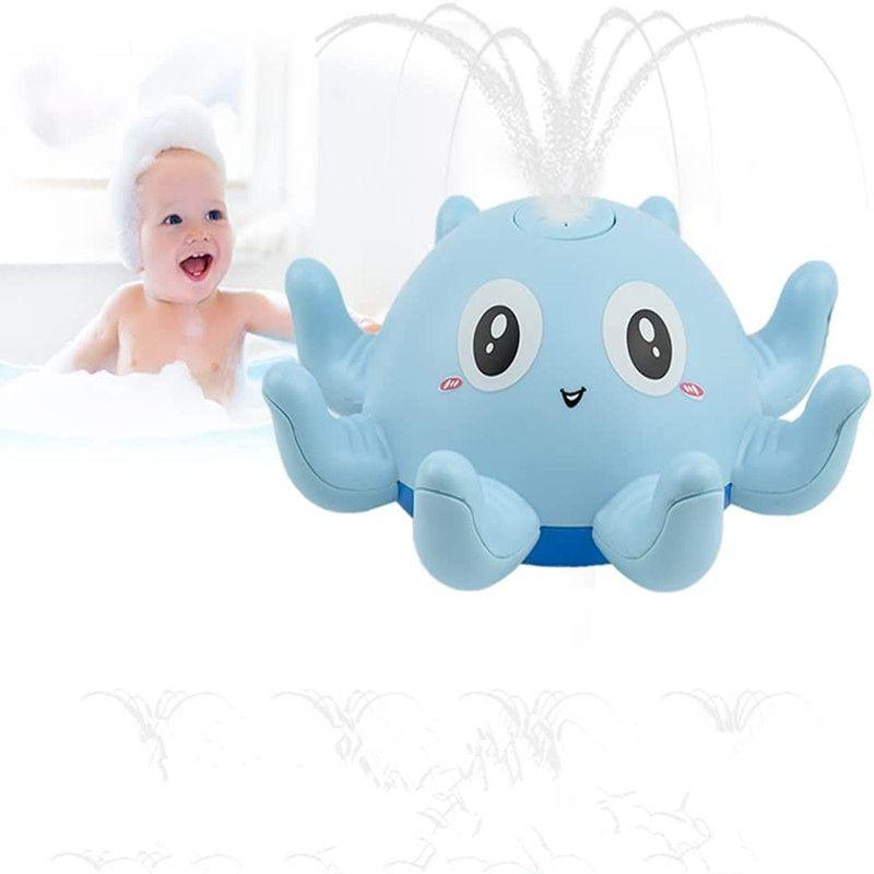 Jouet Bain Bébé 1 2 3 Ans, Enfants Jouets de Bain LED Pieuvre Induction  Autom