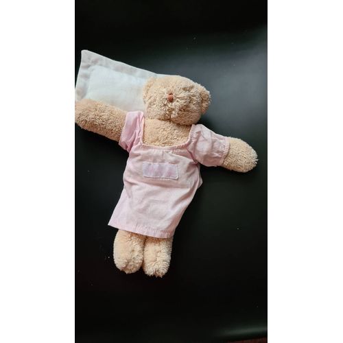 Ours Trousselier Mon Ange Robe Rose Et Oreiller