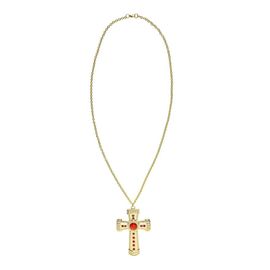 Collier Croix Dorée Avec Bijoux Incrustés