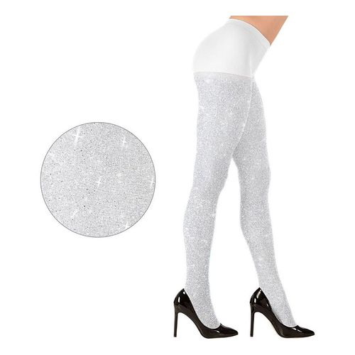 Collant Femme 40 Deniers Blanc Pailleté