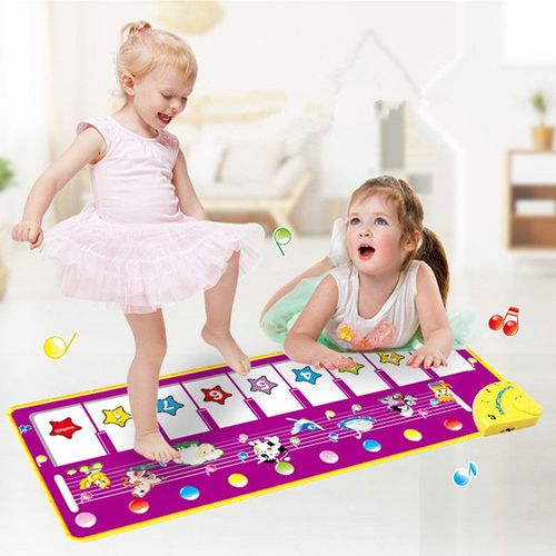 Tapis Musical Bébé Piano Tapis De Jeu Musical Instrument Touch Jeu Clavier Pour Enfants 100x36cm