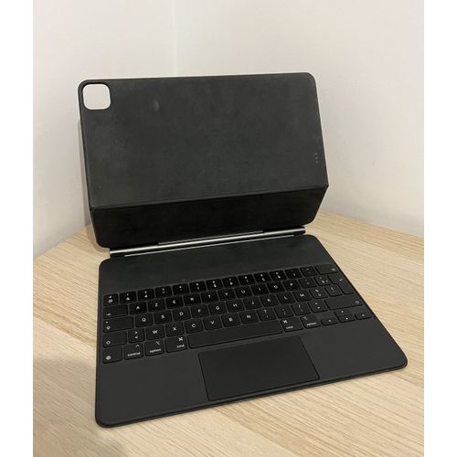 Apple Magic Keyboard - Clavier Et Étui - Avec Trackpad - Rétroéclairé - Apple Smart Connector - Azerty - Français - Noir - Pour 12.9-Inch Ipad Pro