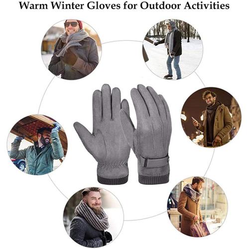 ARFNKIM Gants thermiques d'hiver - doublure en polaire, écran tactile, gants  chauds et extensibles pour la course à pied ski cyclisme équitation  randonnée et camping - femme et homme (gris) : 