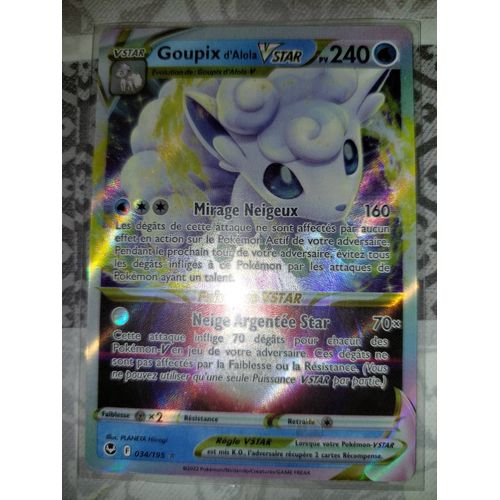 Goupix D'alola Vstar 034/195 Tempete Argentee
