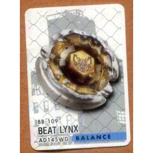 Carte A Code - Beyblade - B B 109 - Beat Lynx - A D 145 W D - Balance