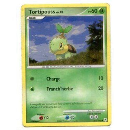 Carte De Jeu - Pokémon - " Tortipouss " - Réf 103 / 130