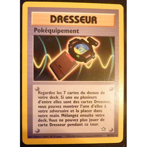 Carte Pokemon Française Très Rare = Pokéquipement - Dresseur - N° 88/111 * - Wizard - Série Néo Genesis De 2001