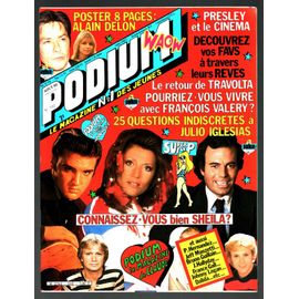 Podium 102 1980 Complet Gall/Delon/Cloclo/Sheila/Presley/Francois Valery/Iglesias/Lenorman/Marouani/Joelle/Dave/Dalida/Sardou/Delon/Clayderman/Jairo/Allain