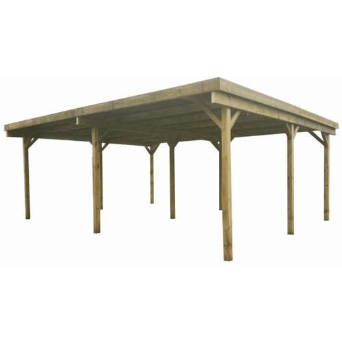 Carport En Bois 2 Emplacements 6x5 M Basic