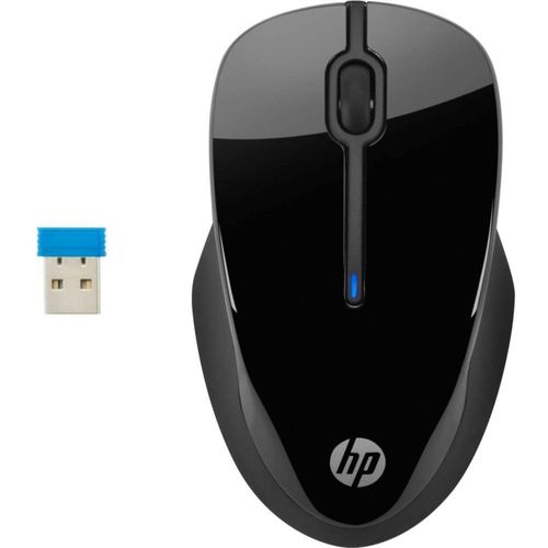 HP 250 - Souris - 3 boutons - sans fil - 2.4 GHz - récepteur sans fil USB - noir - pour Portable 24, 27, 32, 590, 595, TP01