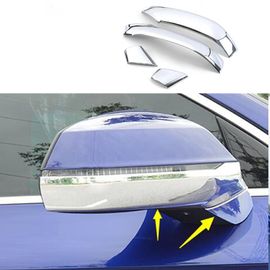Rétroviseur De Voiture Chromé Abs, 4 Pièces, Couvercle De Sourcil Latéral, Garniture De Cadre De Lampe, Pour Vw Audi Q5 L Q5l 2018 2019 2020