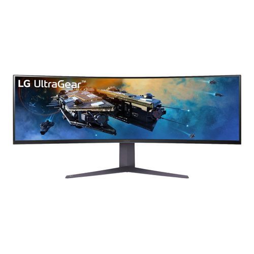 LG UltraGear 45GR65DC-B - Écran LED - jeux - incurvé - 45" (44.5" visualisable) - 5120 x 1440 Dual Quad HD @ 200 Hz - DisplayHDR 600 - 1 ms